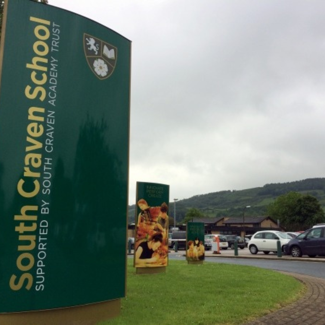 School signage project for South Craven School