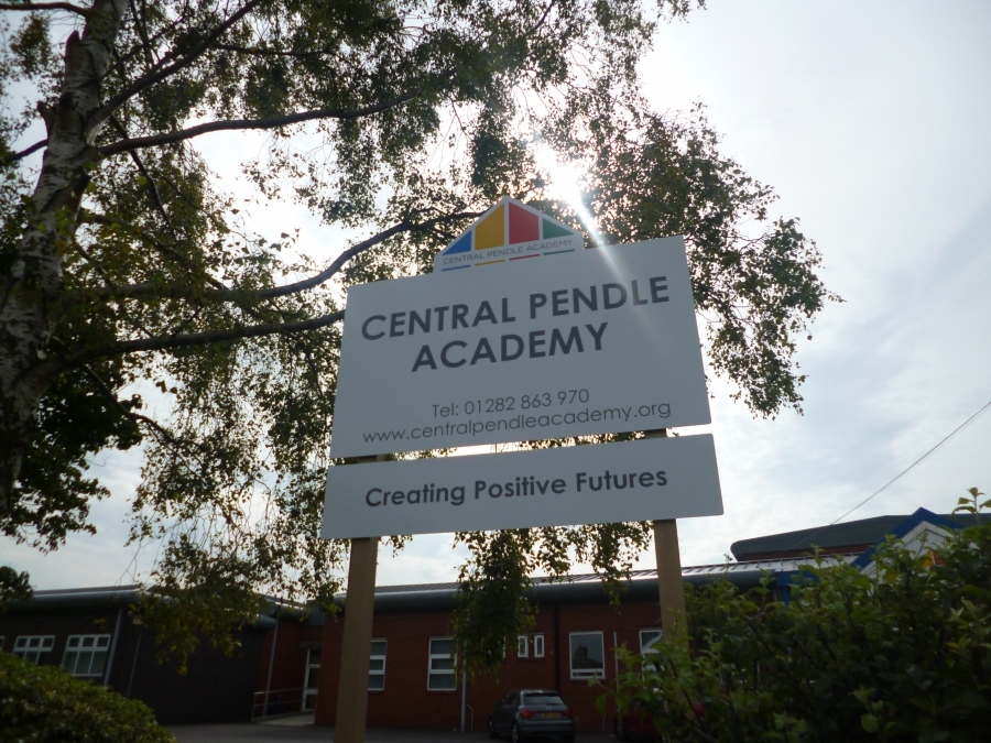 Central Pendle Academy external school sign