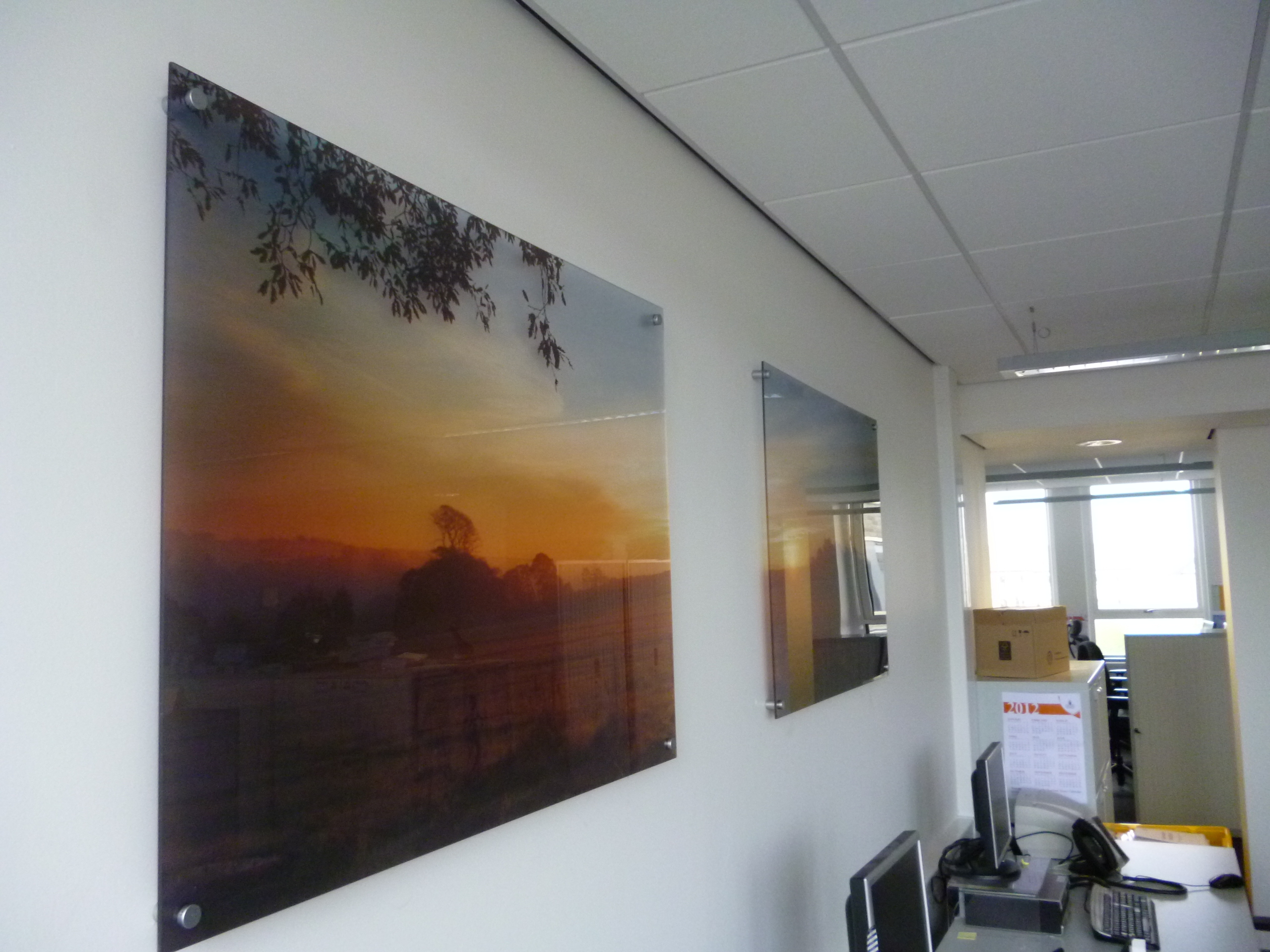 Acrylic office print for school interiors