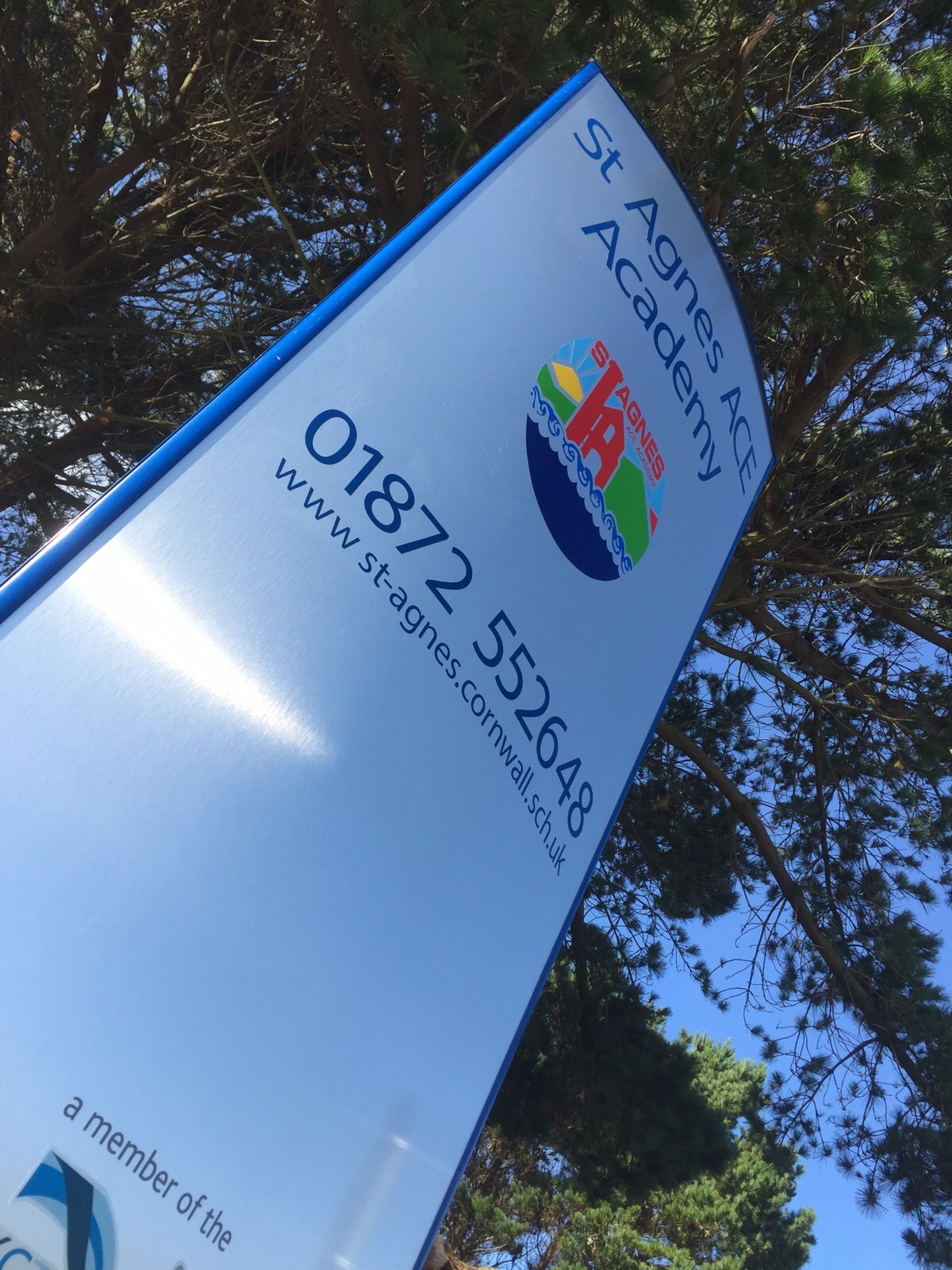 MonoCurve school monolith sign