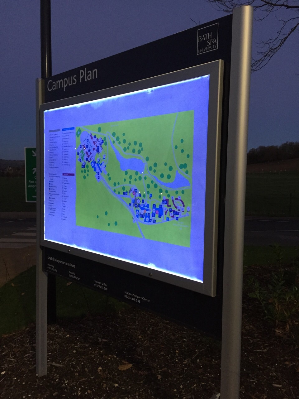 Post mounted school display board
